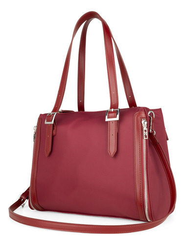 Bolsa Satchel Cloe Maliani Grande Color Bordó