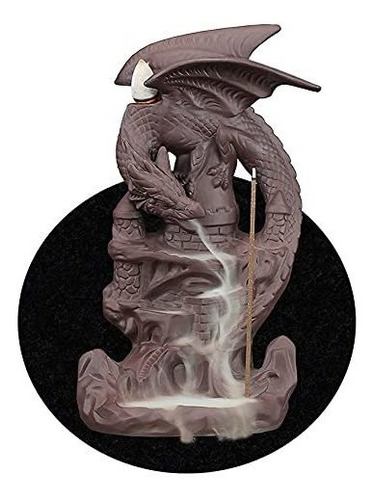 Figura Decorativa Dragon Backflow Quemador De Incienso Cerá