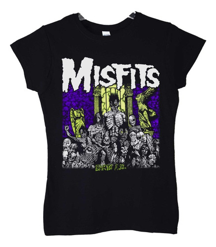 Polera Mujer Misfits Earth Ad Punk Abominatron