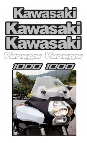 Adesivos Emblemas Compatível Kawasaki Versys - Branca Vrs14 Cor KAWASAKI VERSYS 1000 - PRATA