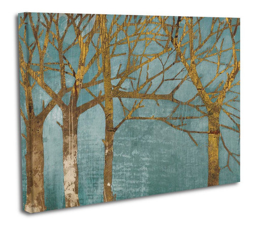 Cuadro Lienzo Canvas 40x30c Bosque Seco Arboles Arte Moderno