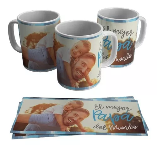 Regalo Día Del Padre Taza Personalizada Con Foto Mejor Papá