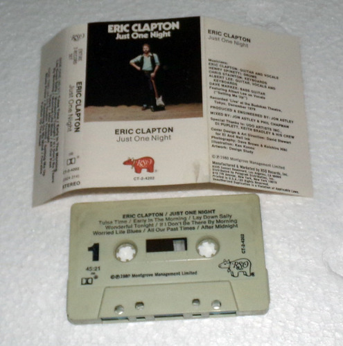 Eric Clapton Just One Night Cassette Kktus