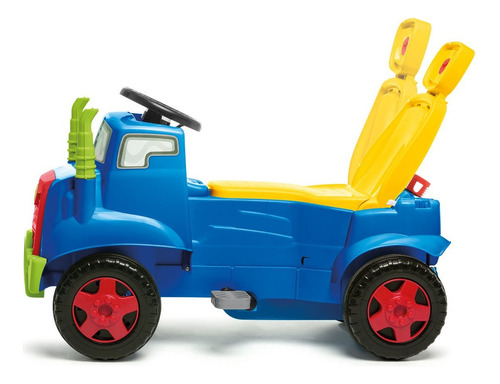Caminhão De Passeio Mk Truck Com Empurrador E Pedal Calesita Cor Azul