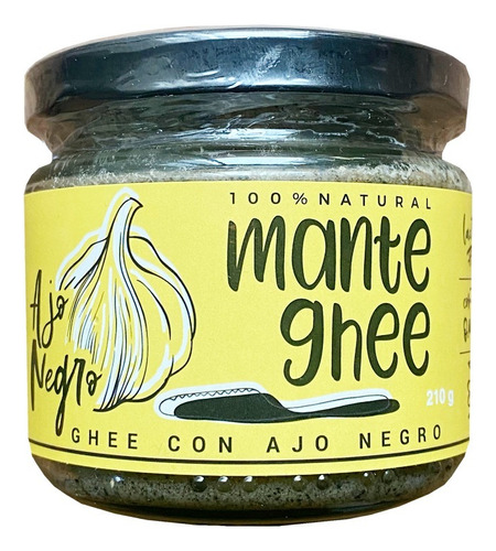 Mantequilla Ghee Con Ajo Negro 210g Clarificada. Agronewen