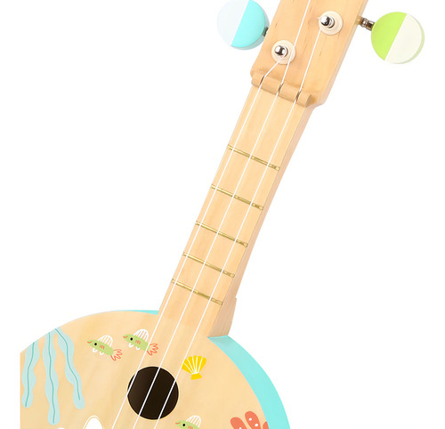 Tookyland Juguete De Banjo De Madera De 3 Cuerdas, Mini Ins. Color Multicolor