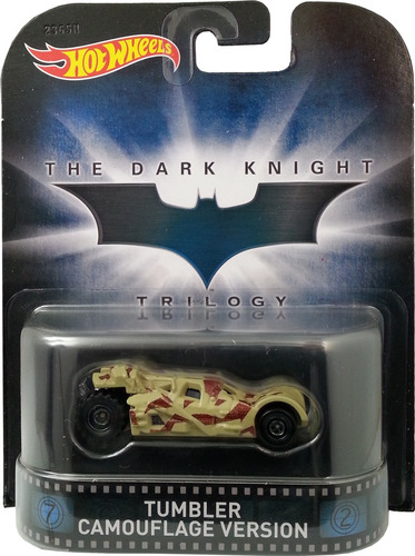 Hotwheels 1:64 Batman The Dark Knight Trilogy Tumbler Camouf