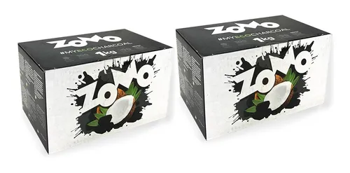 comprar Kit Carvão Para Narguile Coco Zomo 2 Caixas Com 1kg (2kg)