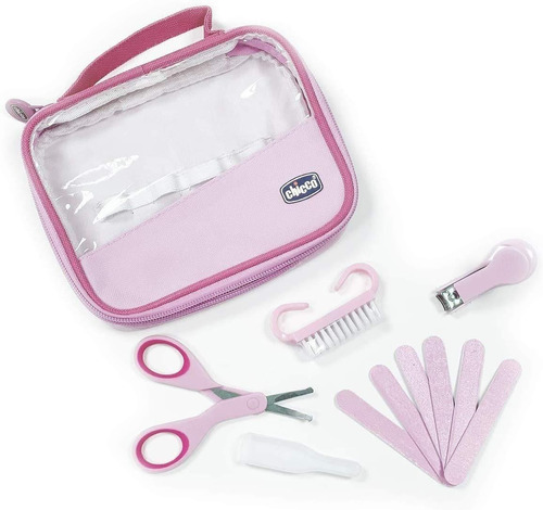 Set Manicure Chicco Limas Tijera Cortauñas Cepillo Bolsa 0m+