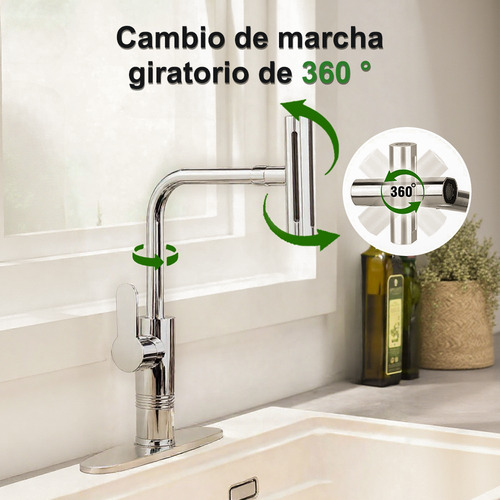 4 Modo Mezcladora Para Fregadero Llave Cocina Latón