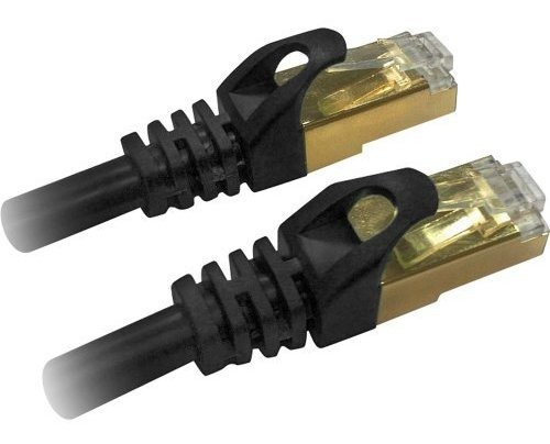 Cable De Red Cat7 De 25 Pies, Negro