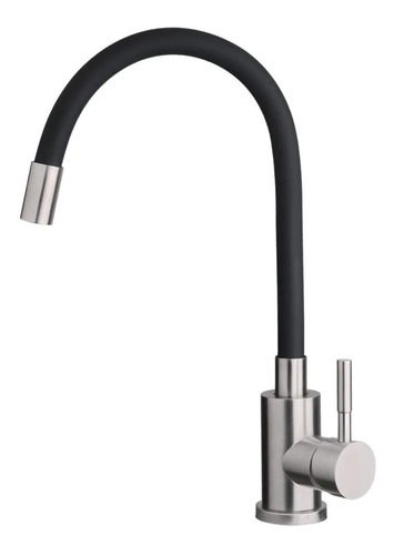 Imagen 1 de 7 de Llave Monomando Mezcladora Fregadero Super Flexible Negro