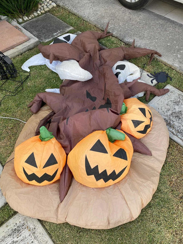 Halloween Inflable / Árbol Terrorífico Y 2 Fantasmas / 2.5 M