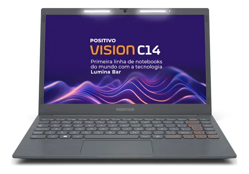 Notebook Positivo Vision C14 Lumina Bar Celeron, 4GB 128GB eMMC, 14 HD, Windows 11, Tecla Link Cinza