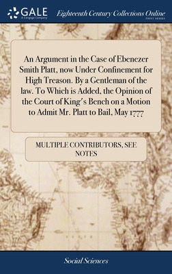 Libro An Argument In The Case Of Ebenezer Smith Platt, No...