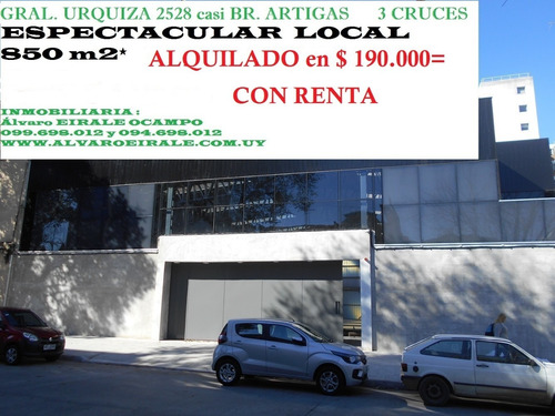 Local Nuevo Con Renta $ 190.000= 3 Cruces.( Urquiza 2528)
