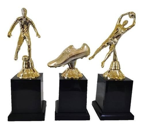 Troféu Futebol - Kit Com 3 - Melhores Do Campeonato