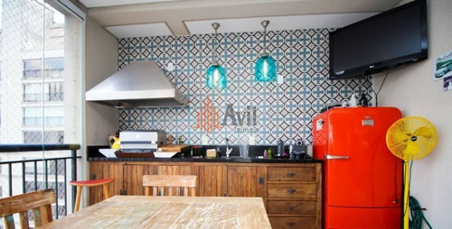 Imagem 3 de 15 de Apartamento Com 3 Dormitórios À Venda, 192 M² Por R$ 1.950.000,00 - Tatuapé - São Paulo/sp - Av5337