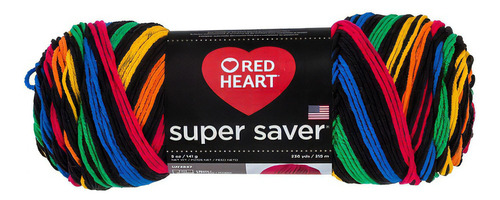 Estambre Multicolor Fleck Super Saver Red Heart Coats Color 3954 Primary Stripes