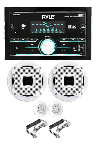 Pyle Plrdn43 Doble Din Bluetooth Radio Estéreo Receptor De A