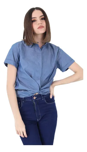 Camisa tipo mezclilla sale