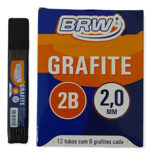 Grafite Brw 2.0 2b Caixa C/ 12 Estojos C/ 6 Grafites