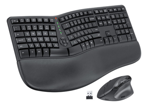 Meetion Teclado Y Mouse Inalambricos Ergonomicos, Teclado Er