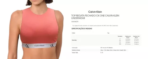 Top Branco Regata Cotton Calvin Klein