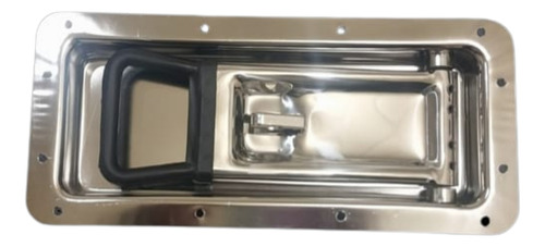 Fechadura Tranca Porta Lateral Baú Caminhao 3/4 Randon Inox
