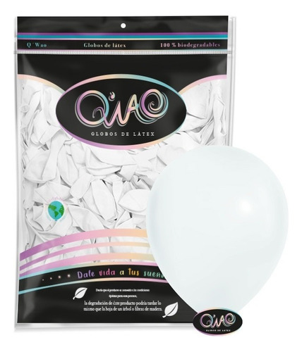 100 Globos Blancos Fashion # 12 Qiao Qwao Latex Infla 30 Cm