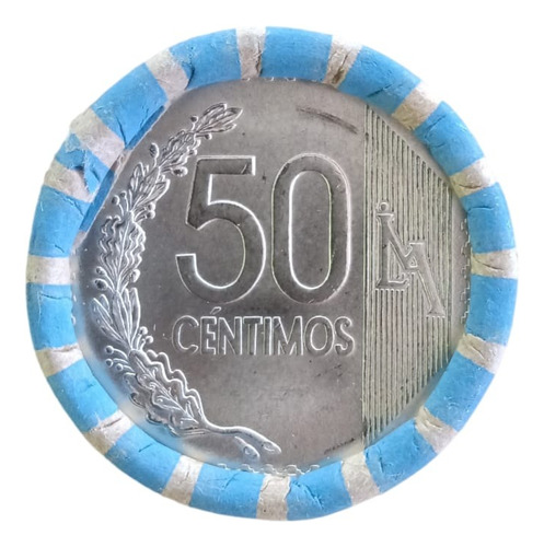 Peru Monedas Rollo 50 Céntimos 2024 , Unc