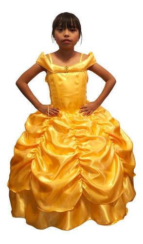 Vestido Disfraz Princesa Bella Talla 3 A La 8  Envío Gratis