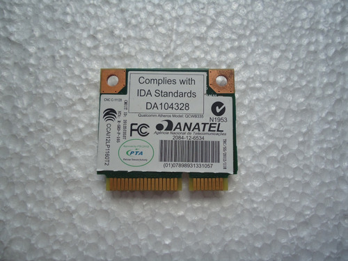 Tarjeta Wireless Bluetooth Atheros Qcwb335 Version 2 Antenas