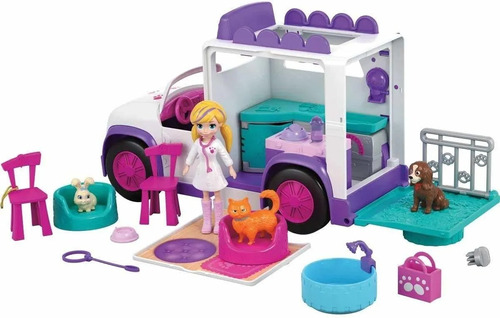 Polly Pocket Hospital Móvel Dos Bichinhos Mattel Gfr04