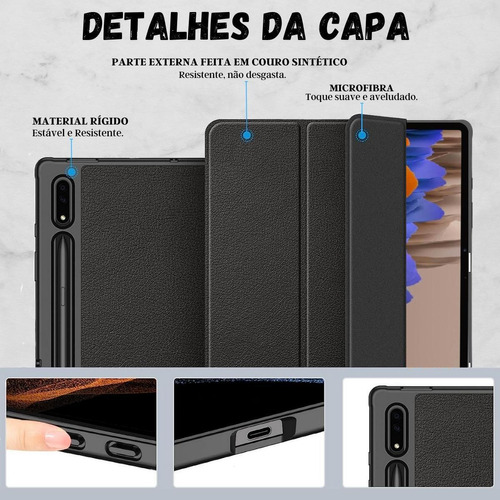 Capa Smartcase Tpu Slot Caneta Para Samsung Tab S7 Plus T790
