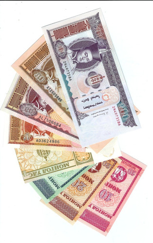 Mongolia - Lote 8 Billetes Diferentes - Unc