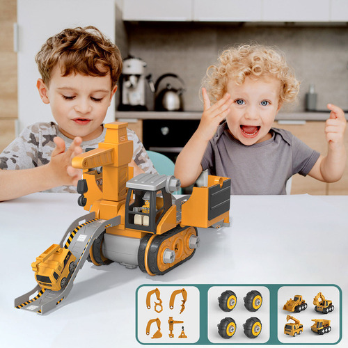 Set De Juguetes Para Vehículos De Construcción Para Niños Si