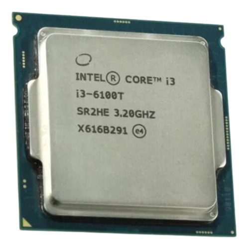 Processador gamer Intel Core i3-6100T CM8066201927102  de 2 núcleos e  3.2GHz de frequência com gráfica integrada