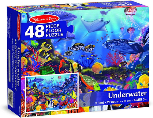 Rompecabezas Fondo Oceánico Melissa & Doug Para Niños 48 Pza