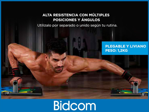 Imagen 5 de 9 de Sistema Para Flexiones De Brazo 12 En 1 Portable 300kg