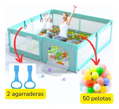 Parque Infantil Corral De Juegos 150x150+ 50 Pelotas+2 Agara