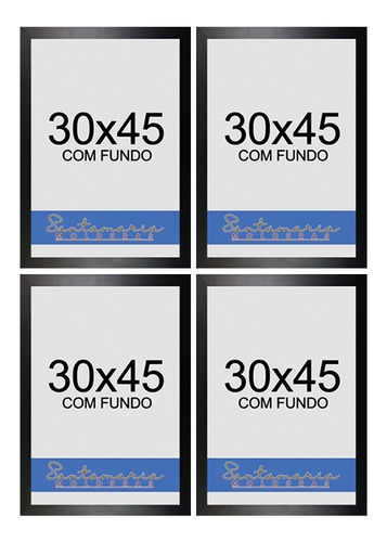 Kit 4 Molduras 30x45 Quadro Foto Painel Decoração Com Fundo