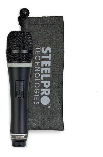 Imagen 3 de 5 de Microfono Dinámico Profesional Xlr Steelpro Mc-1360 Negro