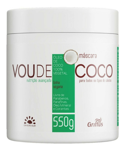 Máscara Linha Vegana Vou De Coco Griffus