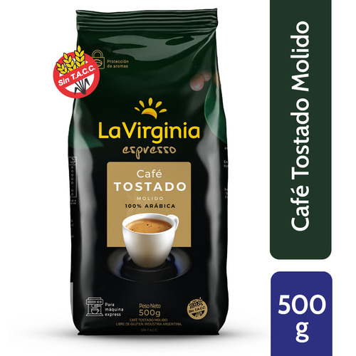 Cafe Tostado Molido Espresso La Virginia 500 Gr .oferta