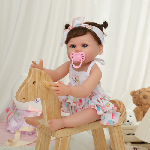 45cm Muñeca De Bebé Reborn Bebé Niña De Silicona