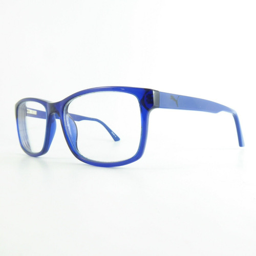 Lente Óptico Puma 24 Wayfarer Blue Semitransparent Azul 52mm