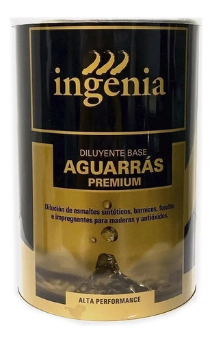 Aguarras Diluyente Premium Ingenia 1 Lt Barniz Sintetico Mm