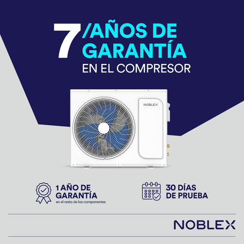 Minisplit 1.5 toneladas Aire Acondicionado Inverter Noblex Nxin50h21amx Frío Calor 18000 Btu 230v