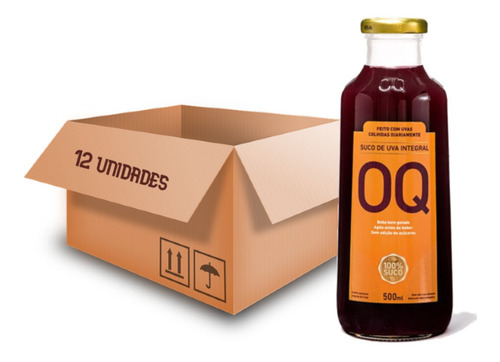 Imagem 1 de 4 de 12x Suco De Uva Integral Oq Faz Bem 500ml